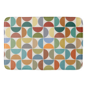 MCM Semicircles Pattern Colour on Cream Bath Mat