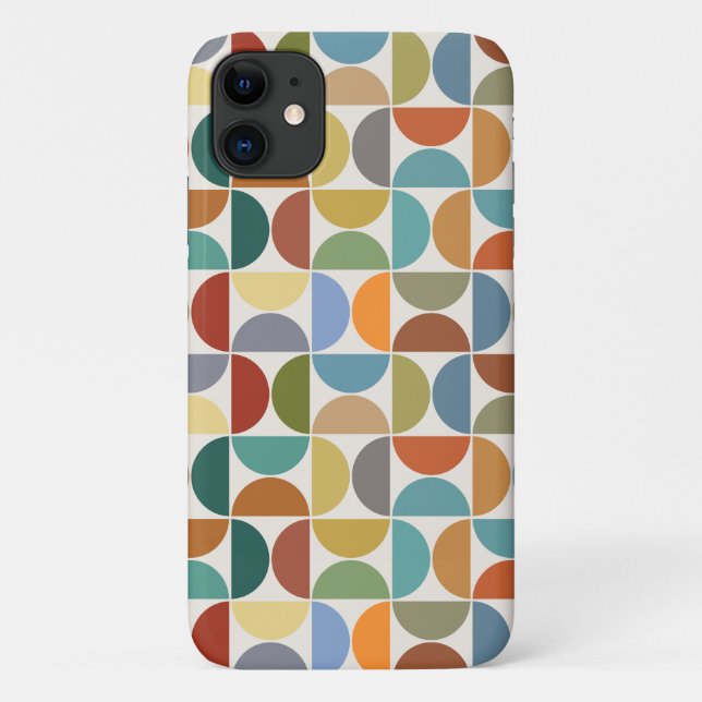 MCM Semicircles Pattern Colour on Cream Case-Mate iPhone Case (Back)