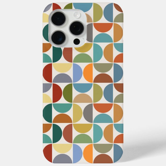 MCM Semicircles Pattern Colour on Cream Case-Mate iPhone Case (Back)