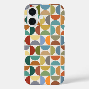 MCM Semicircles Pattern Colour on Cream iPhone 16 Case