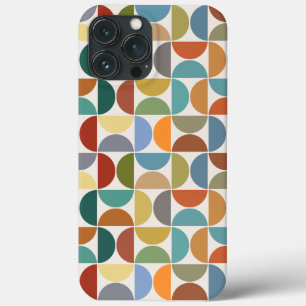 MCM Semicircles Pattern Colour on Cream iPhone 13 Pro Max Case