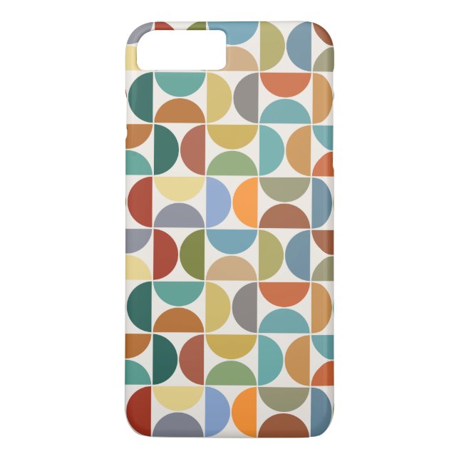 MCM Semicircles Pattern Colour on Cream Case-Mate iPhone Case (Back)