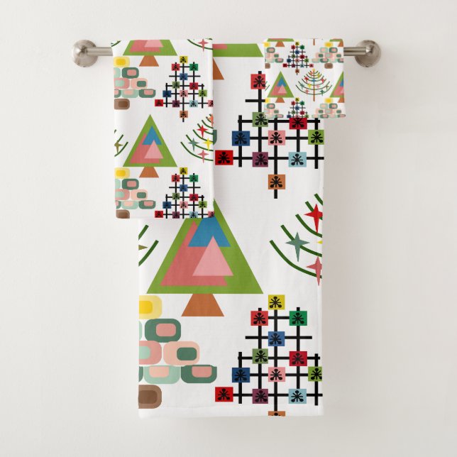 MCM Xmas Trees Bath Towel Set (Insitu)