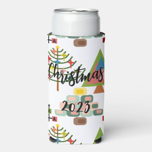 MCM Xmas Trees  Seltzer Can Cooler