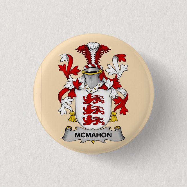 McMahon Family Coat of Arms Button  (Front)