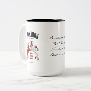 McMahon Family Crest, Translation & Meaning Two-Tone Coffee Mug