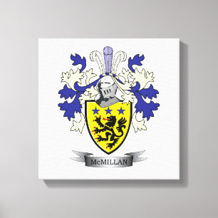 McMillan Family Crest Coat of Arms Canvas Print