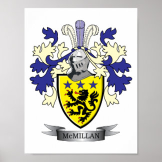 McMillan Family Crest Coat of Arms Poster