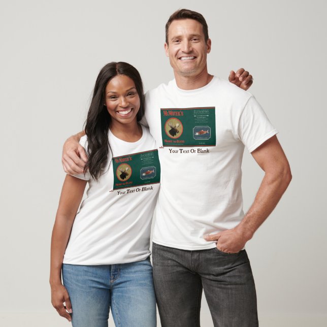 McMotek's Moose And Beans Label T-Shirt (Unisex)