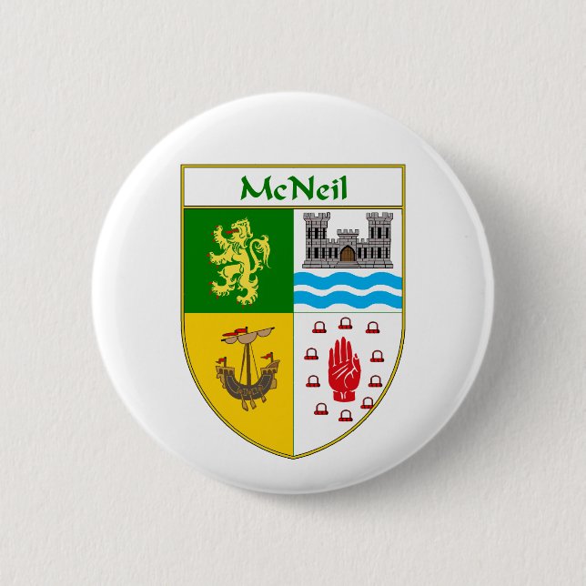 McNeil Coat of Arms/Family Crest 2 Inch Round Button (Front)