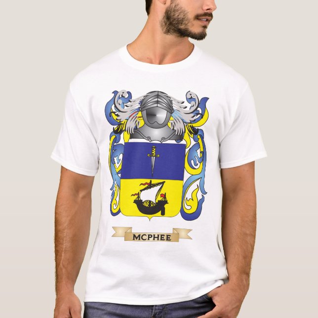 McPhee Coat of Arms (Family Crest) T-Shirt (Front)