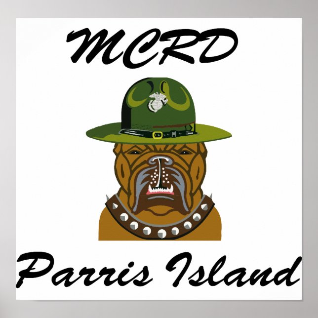 MCRD Parris Island Devil Dog Poster (Front)