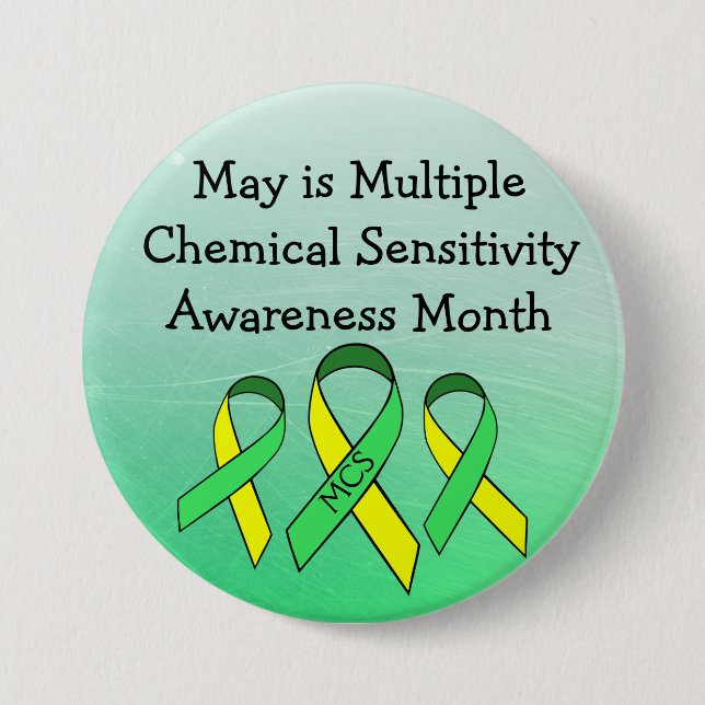 MCS Multiple Chemical Sensitivity Button (Front)