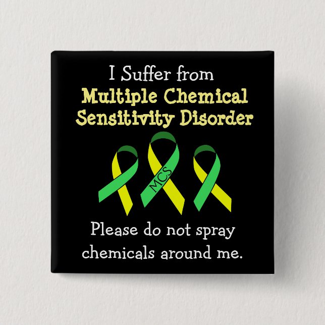 MCS Multiple Chemical Sensitivity Button (Front)