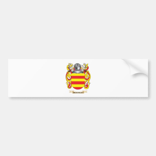 McSorley Coat of Arms (Family Crest) Bumper Sticker (Front)