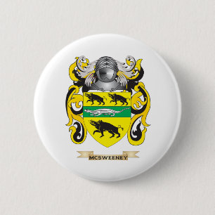 McSweeney Coat of Arms (Family Crest) 2 Inch Round Button