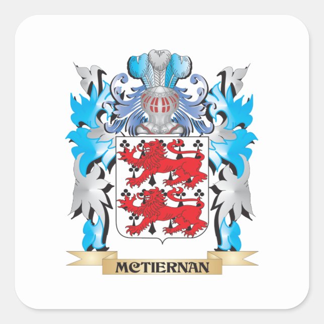 Mctiernan Coat of Arms - Family Crest Square Sticker (Front)