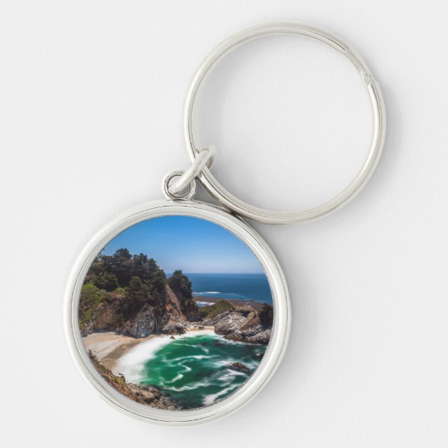 Mcway Falls in Julia Pfeiffer Burns state park Keychain (Front)