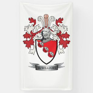 McWilliams Family Crest Coat of Arms Banner