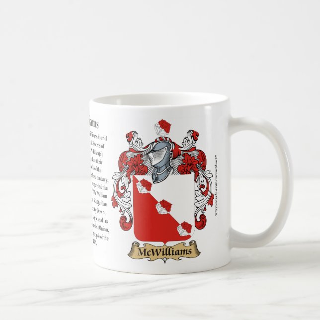 McWilliams, the Origin, the Meaning and the Crest Coffee Mug (Right)