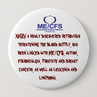 MCWPA Retrovirus Button. 4 Inch Round Button