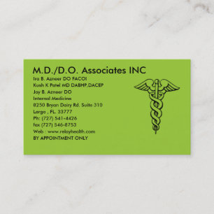 md/do associates inc card - Customized