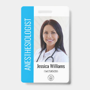 MD Doctor Hospital Medical Employee Photo ID  Badge