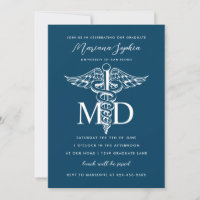 MD Doctor of Medicine Graduation Custom Colour