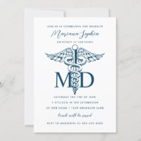 MD Doctor of Medicine Graduation Custom Colour