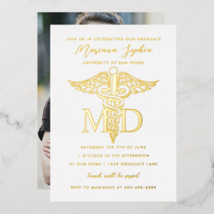 MD Doctor of Medicine Graduation Gold