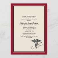 MD Graduation Invitation Scarlet