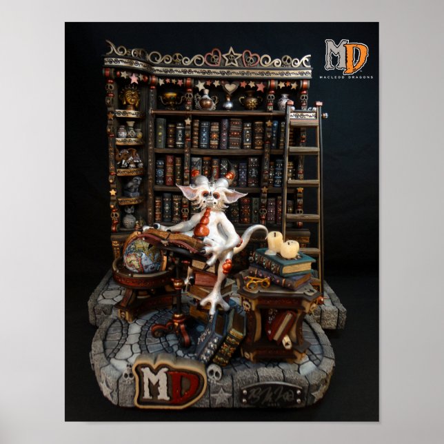 MD Library Dragon 11" x 14" Mini Poster (Front)