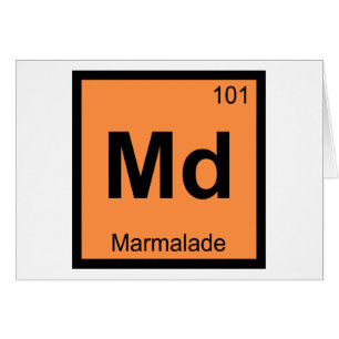 Md - Marmalade Chemistry Periodic Table Symbol