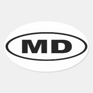 MD Maryland Oval Sticker