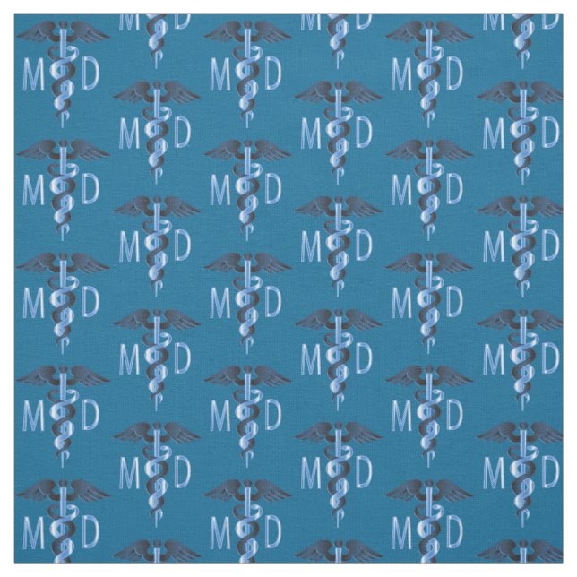 MD Medical Doctor - Blue Pattern Fabric (Swatch)