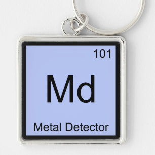 Md - Metal Detector Chemistry Element Symbol Tee Keychain