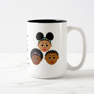 MDillon Designs "I'm Proud to Be Natural Me" Two-Tone Coffee Mug
