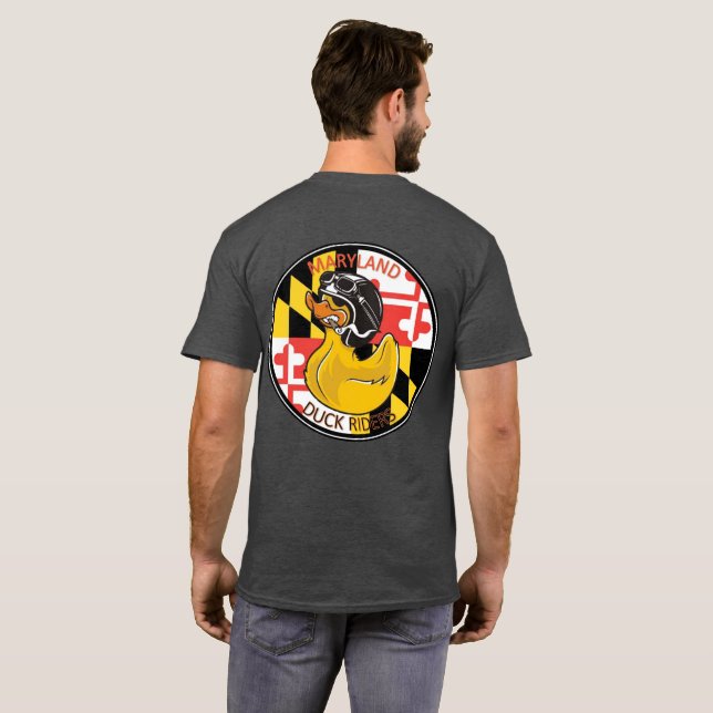 MDRiders Red Text front Logo back T-Shirt (Back Full)