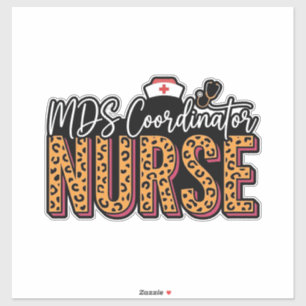 MDS Coordinator Nurse Vintage Leopard Shirt Design