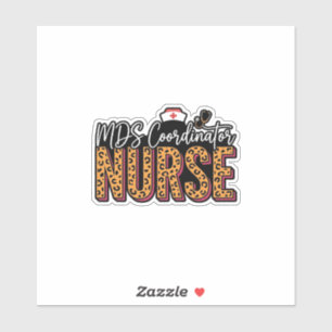 MDS Coordinator Nurse Vintage Leopard Shirt Design