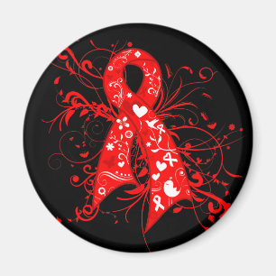 MDS Floral Swirls Ribbon Magnet