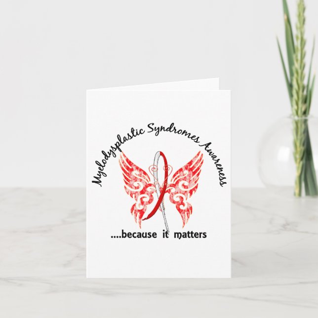 MDS Myelodysplastic Syndrome Awareness Note Card (Front)