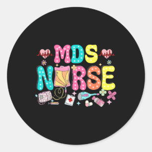 Mds Nurse Heart Valentines Day Medical Nursing Classic Round Sticker