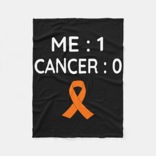 Me 1 Cancer 0 Leukaemia Awareness Fleece Blanket