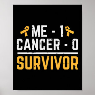 Me 1 Childhood Cancer 0 Survivor Awareness Boys Gi Poster