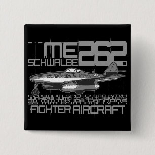 Me 262 Schwalbe 2 Inch Square Button