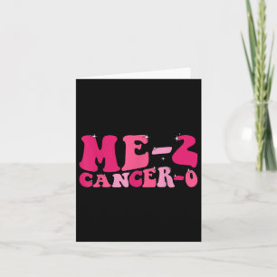 Me 2 Cancer 0 I Beat Cancer Twice Groovy Retro Sur Card