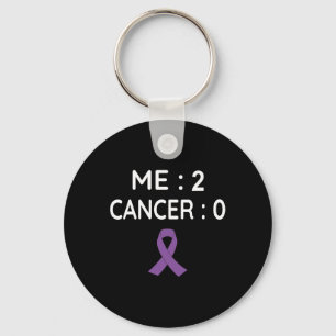 Me 2 Cancer 0 Pancreatic Cancer Awareness Keychain