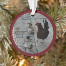 "Me and all the Chicks" Acrylic Christmas Ornament