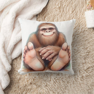 Me and My Bigfoot Throw Pillow